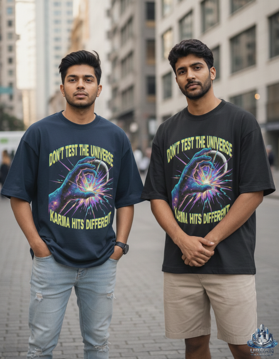 Karma Hits Different – Universe Test Tee