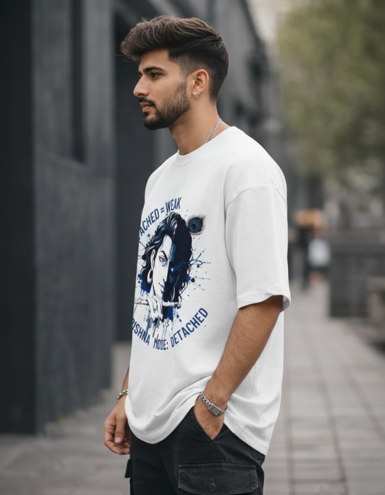 Detached Mode – Krishna Edition (Unisex Oversized Tee)