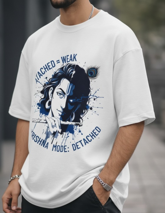Detached Mode – Krishna Edition (Unisex Oversized Tee)